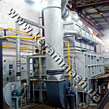 Industrial walking beam furnace with gas heating