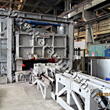 Industrial pusher-type furnaces with gas heating for heat treatment