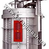 Industrial shaft furnace for heat treatment