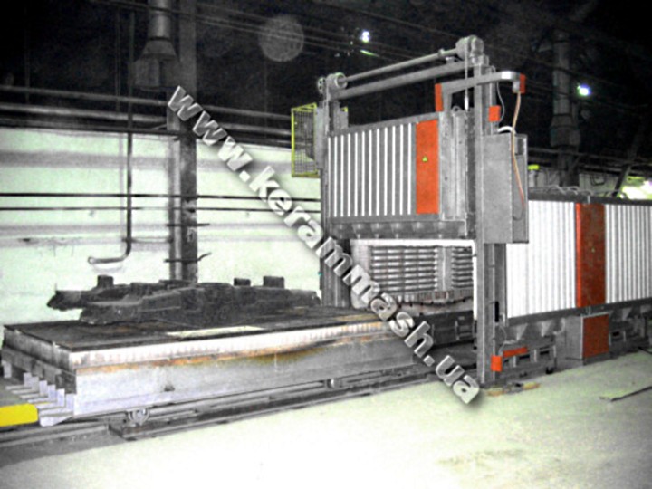 Chamber bogie hearth industrial furnace electrically heated