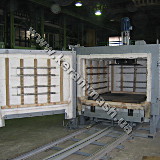 Chamber bogie hearth industrial furnace electrically heated