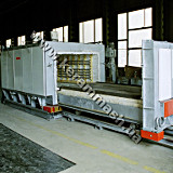 Chamber bogie hearth industrial furnace electrically heated