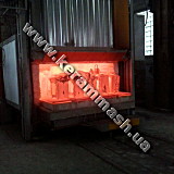 Chamber bogie hearth industrial furnace electrically heated