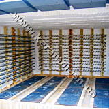 Stationery hearth batch industrial furnace electrically heated