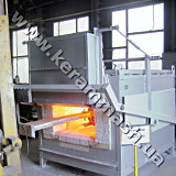 Industrial batch heating furnace electrically heated with stationary hearth
