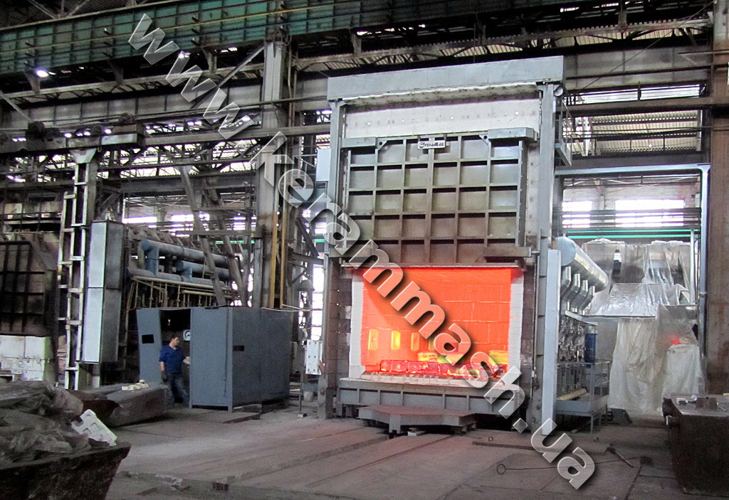 Chamber bogie hearth industrial furnace gas heated