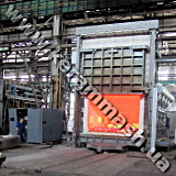 Chamber bogie hearth industrial furnace gas heated