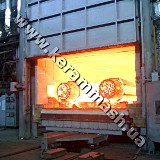 Chamber bogie hearth industrial furnace gas heated