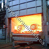 Industrial gas chamber bogie hearth furnace for heating for forging